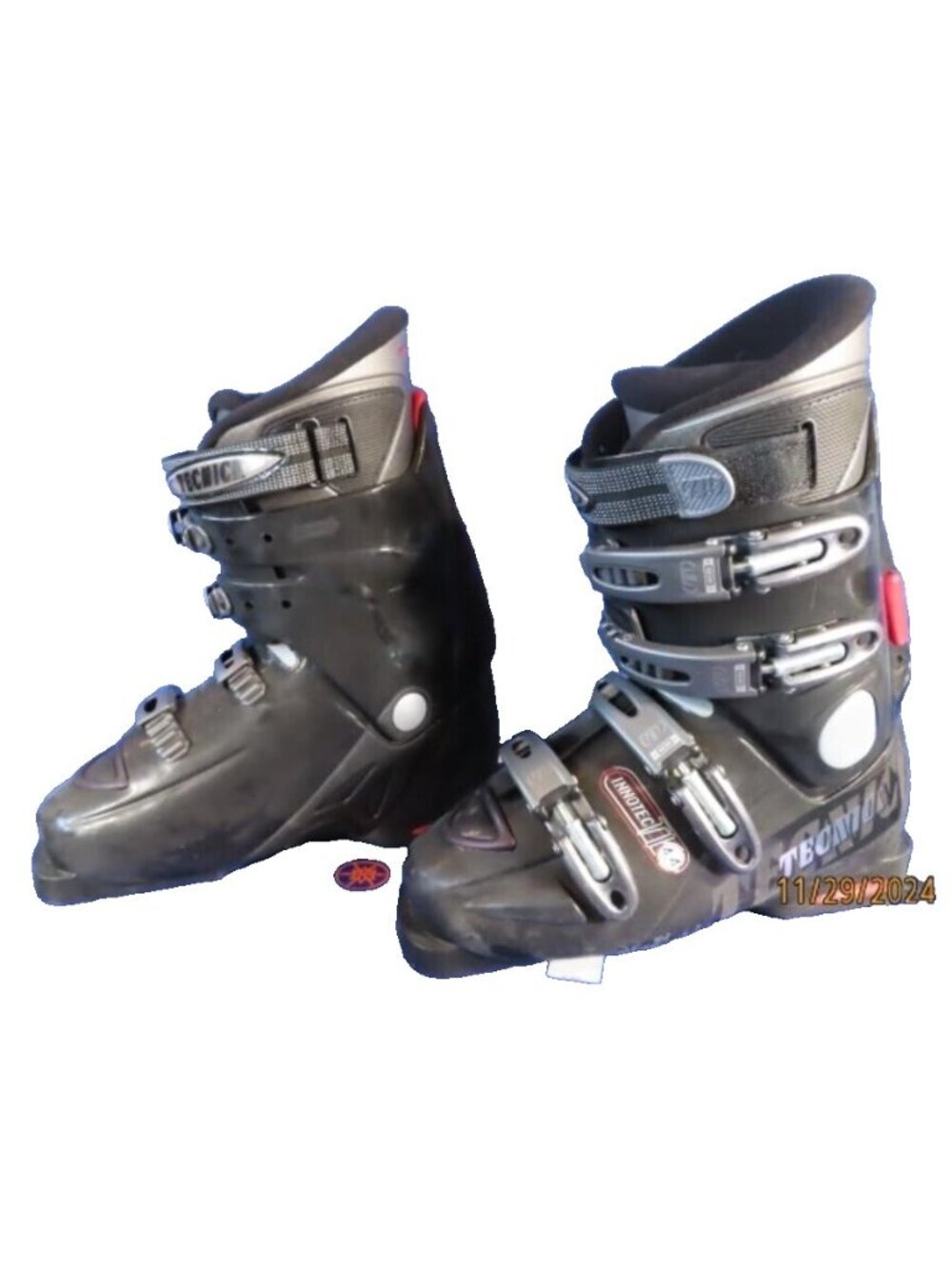 TECNICA MACH Innottec TI-4.4 Mens Black Snow Skiing Boots Sz 8